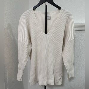 Abercrombie & Fitch Cream Ribbed Knit Top